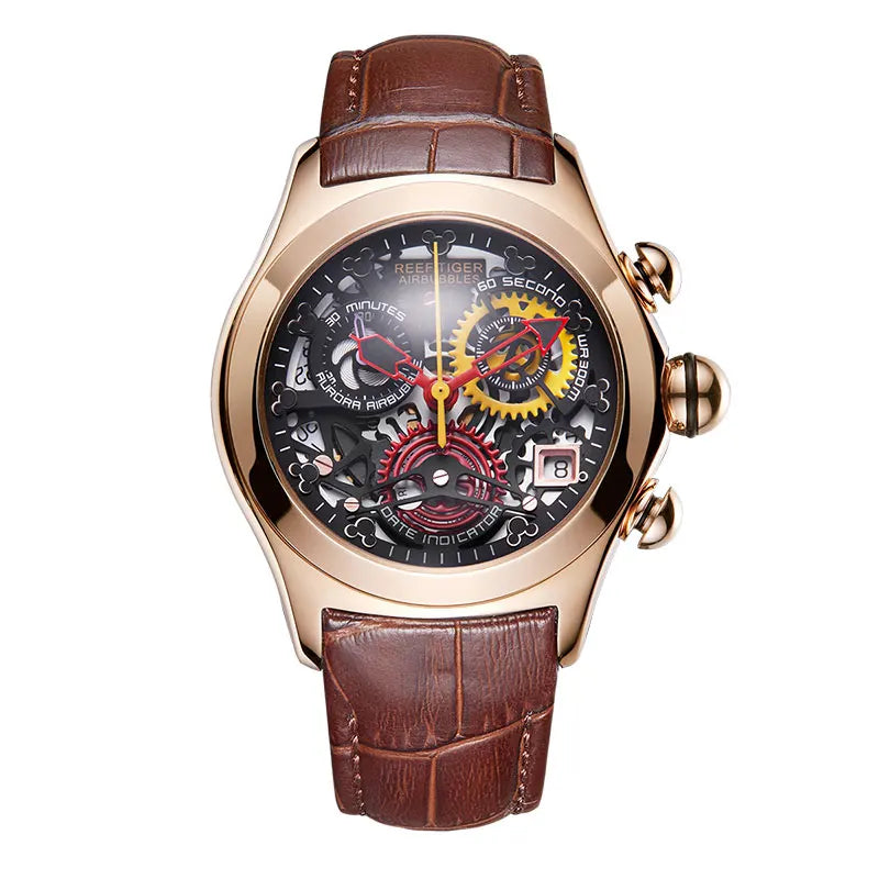 Women's Rose Gold Skeleton Watch