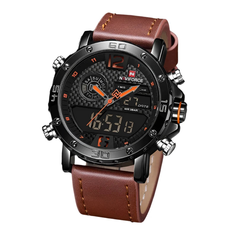 Luxury Leather Sports Watch