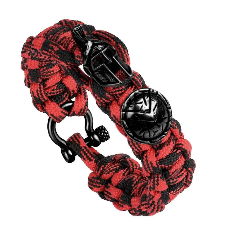 Outdoor Survival Men Bracelet Spartan Helmet Warrior Umbrella Rope Bracelets Pulseira Luxury Handmade Rope Ladies Bracelet Gift