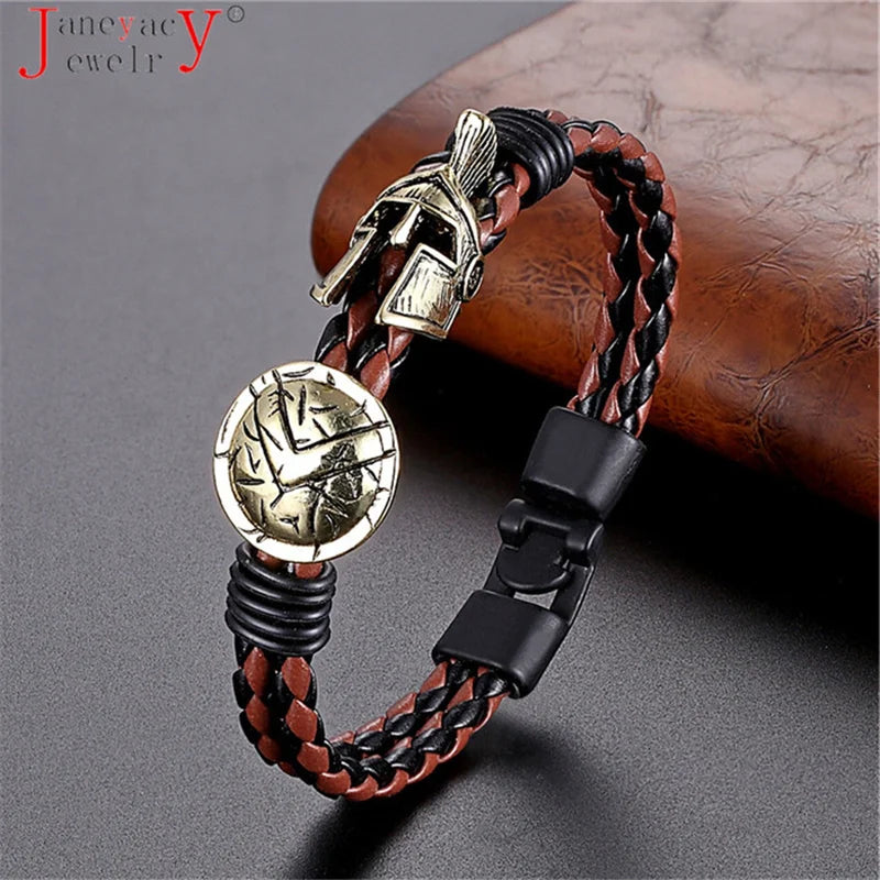 Fashion Spartan Helmet Retro Bracelet