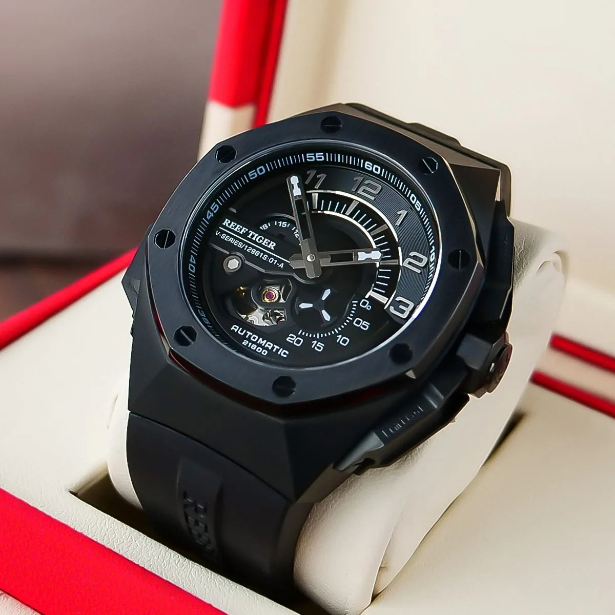 Top Brand All Black Automatic Sport Watch