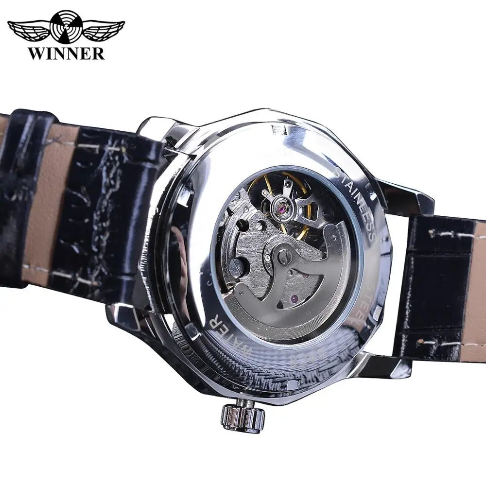 Winner Blue Ocean Skeleton Dial Men's Watch