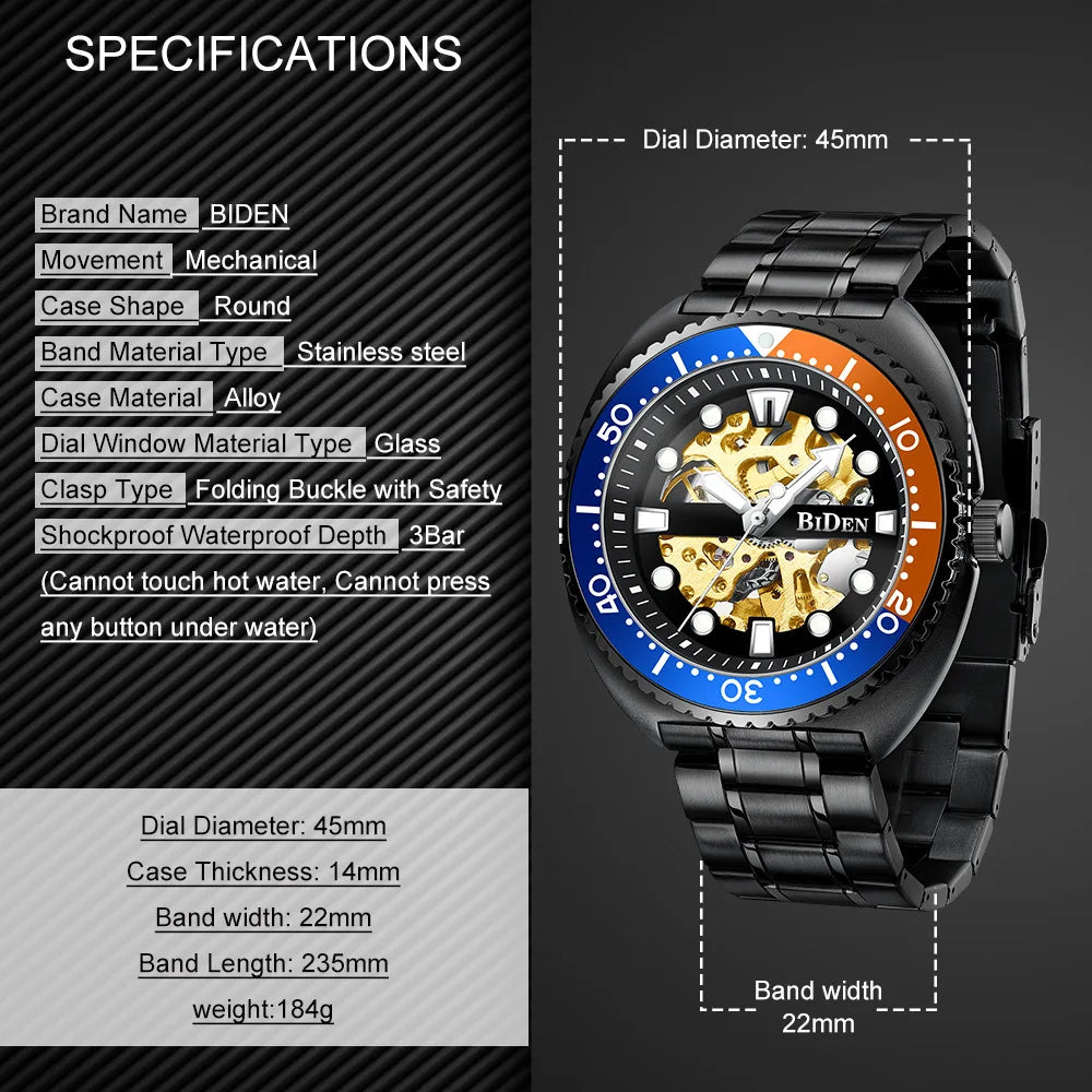 Luxury Waterproof Automatic Mechanical Men's Watch