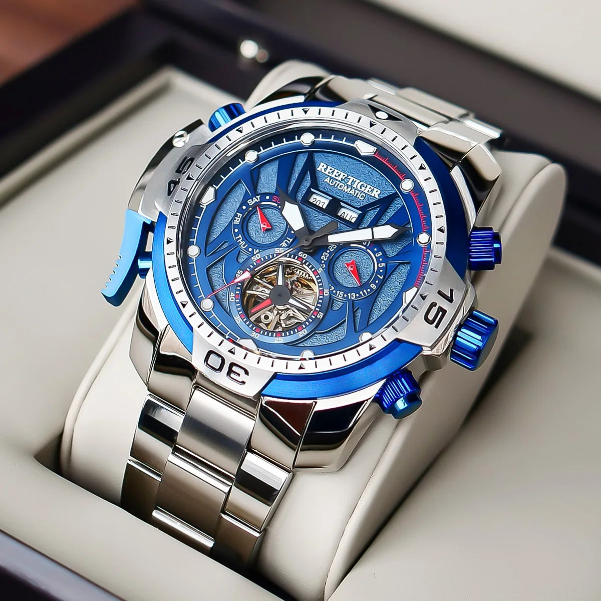 Complicated Blue Dial Sport Watch