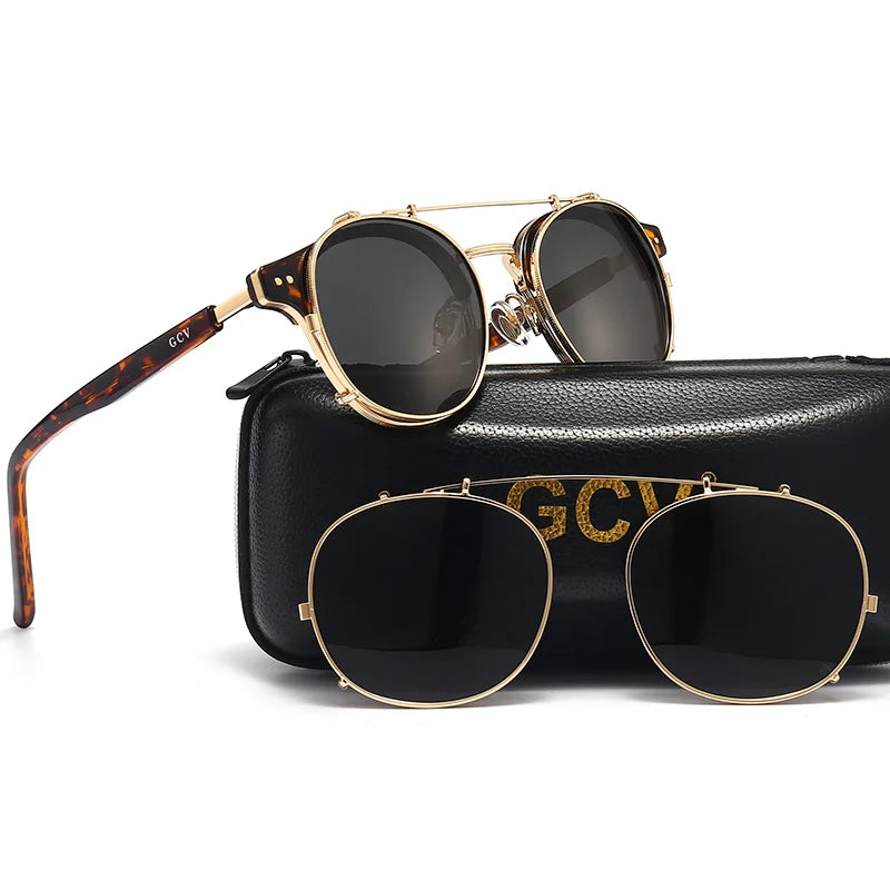 GCV Double Layer Gothic Retro Sunglasses