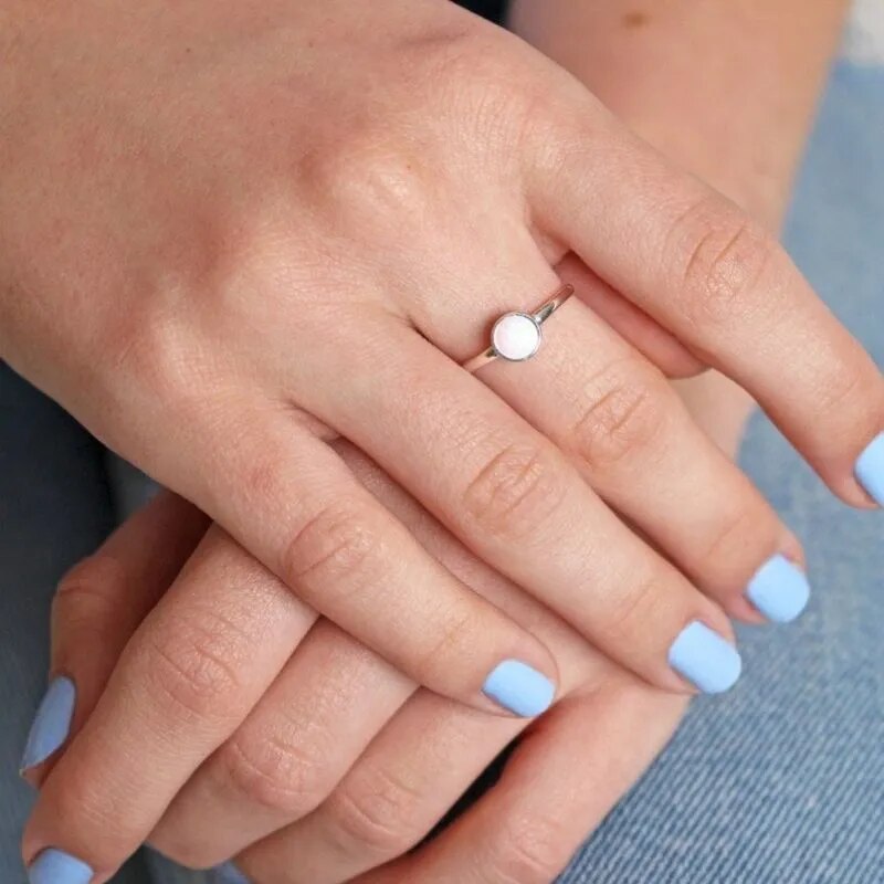 Round Opening Moonstone Ring