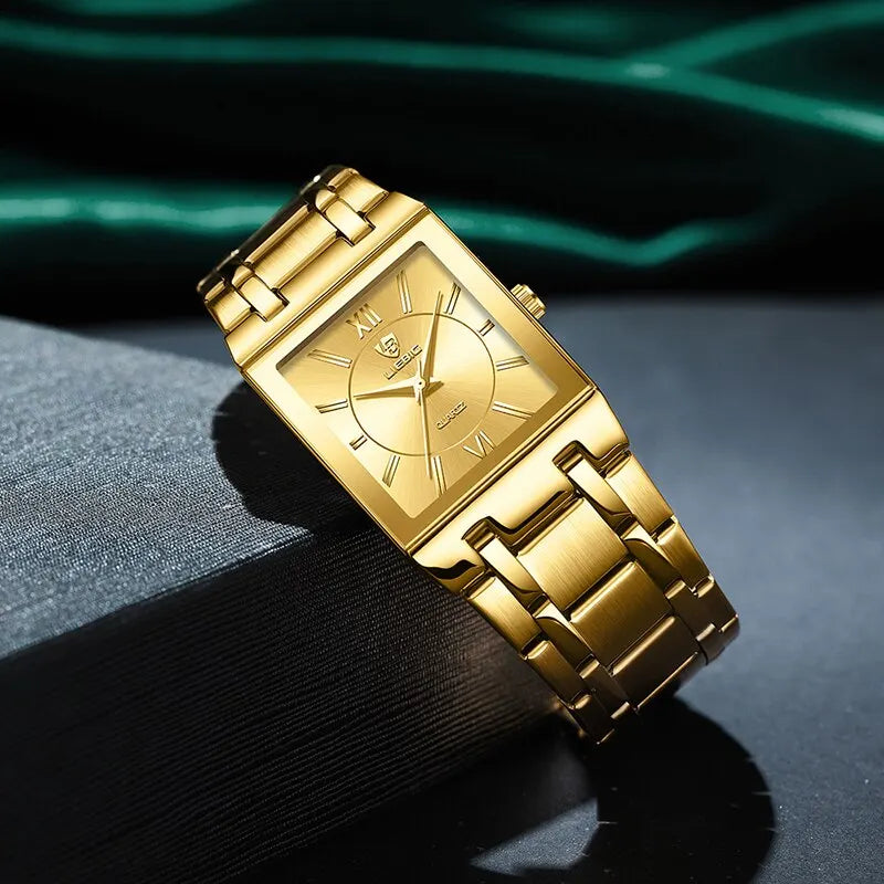 Luxury Golden Quartz Wristwatch