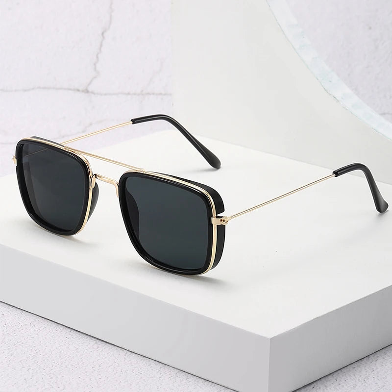 Retro Metal Square Sunglasses