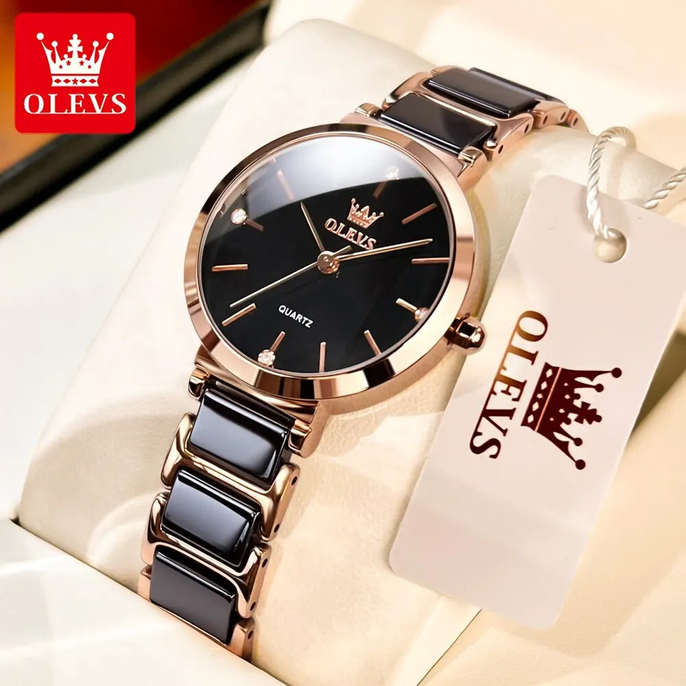 Luxury Rose Gold Ladies Quartz Watch