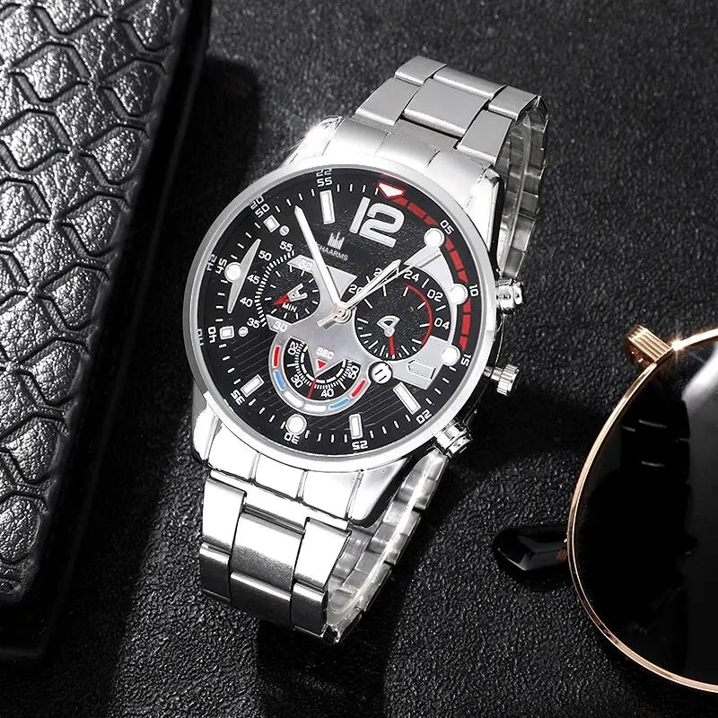 Luxury Men's Stainless Steel Quartz Watch