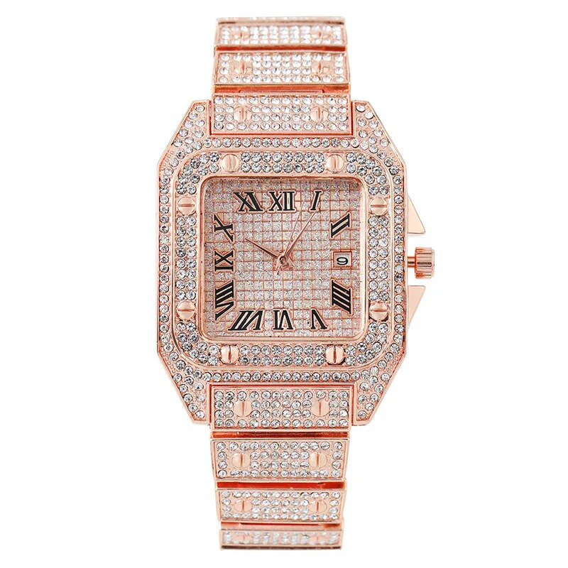 Luxury Diamond Square Watch