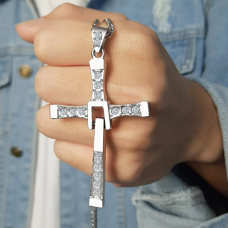 Stainless Steel Cross Pendant Necklace