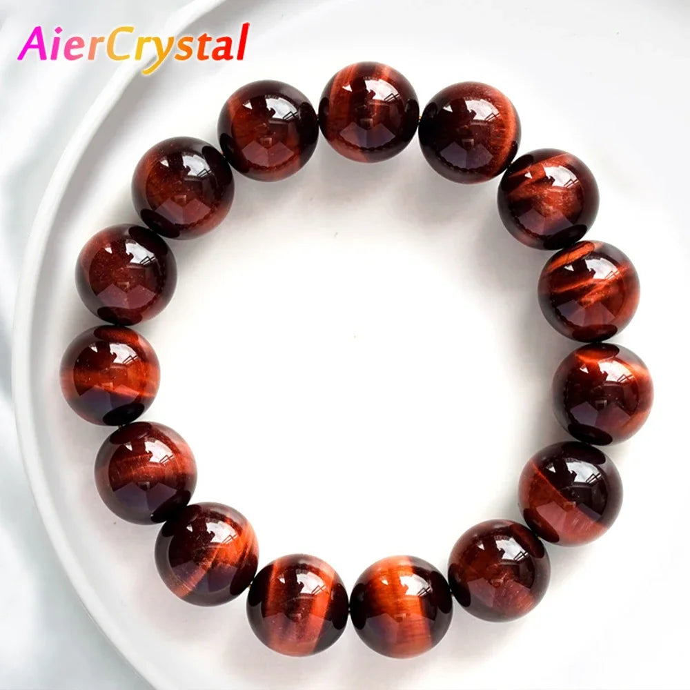 Red Tiger Eye Stone Rosary Bracelet