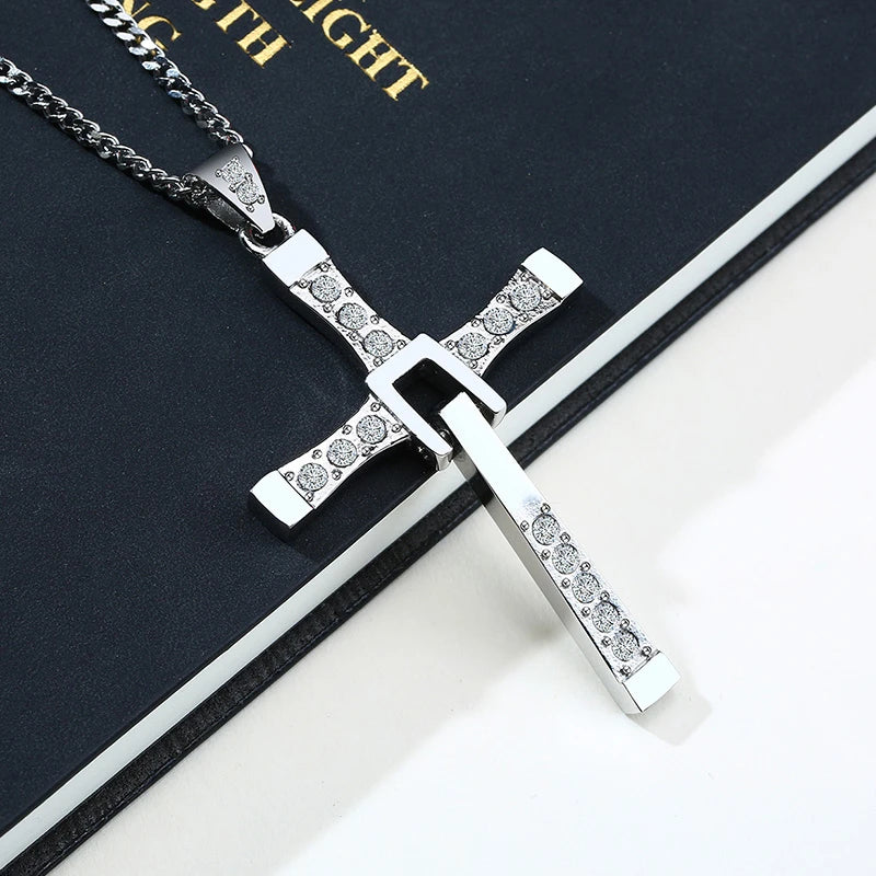 Stainless Steel Cross Pendant Necklace