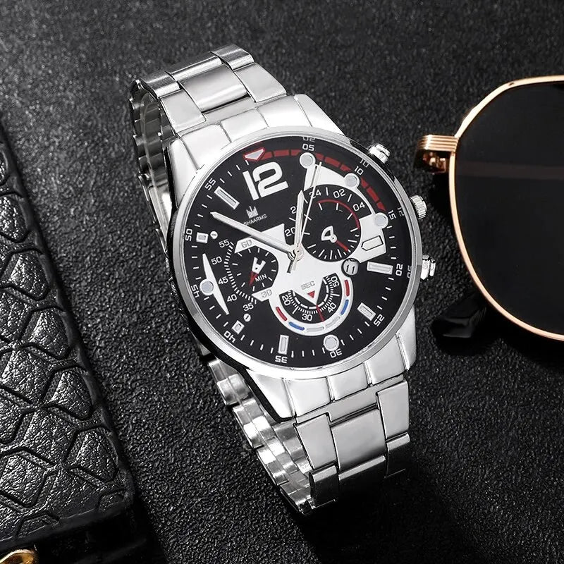 Luxury Men's Stainless Steel Quartz Watch