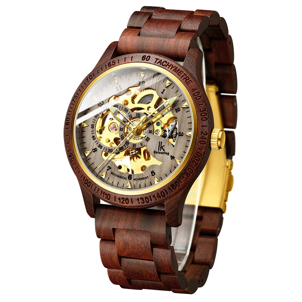 Luxury Wooden Mechanical Watch for Men