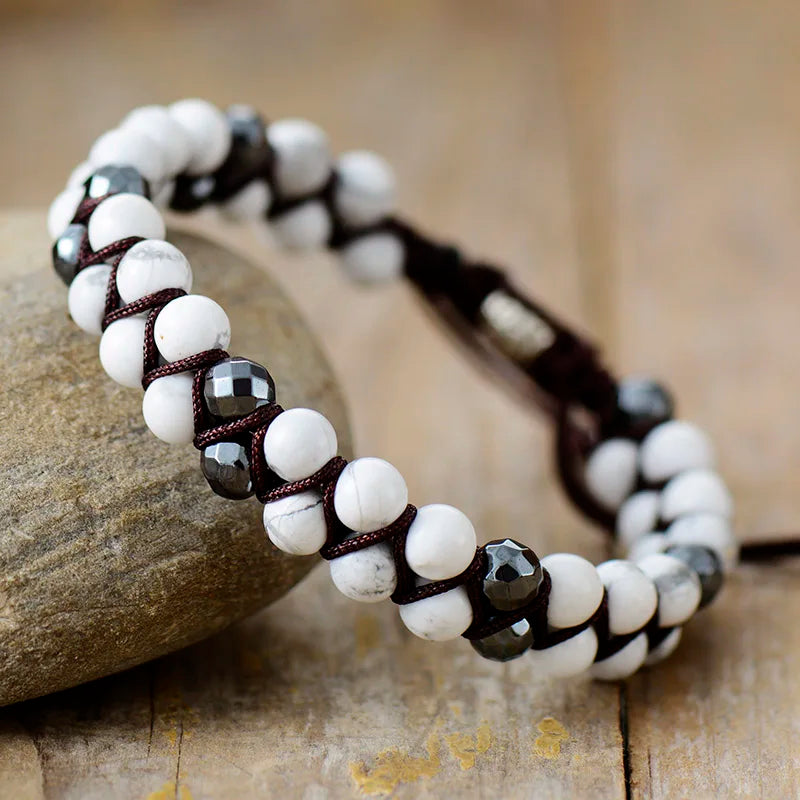 Men Bracelet Natural Stone Beads Braided Cuff Bangle Handmade Friendship Male Female Couples Bracelets Punk Jewelry Dropship