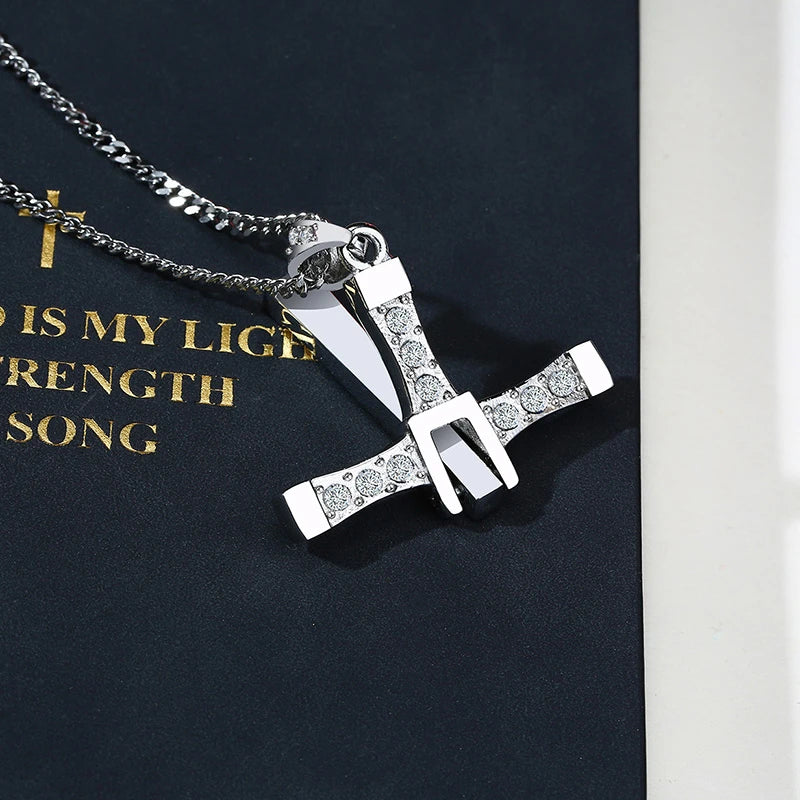 Stainless Steel Cross Pendant Necklace