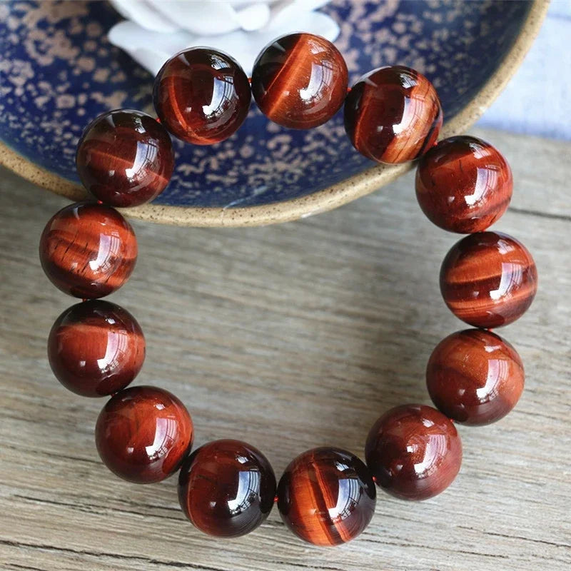 Red Tiger Eye Stone Rosary Bracelet