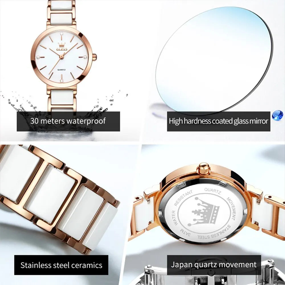 Luxury Rose Gold Ladies Quartz Watch