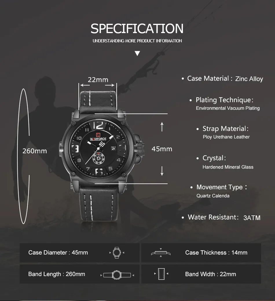 Men's Sports Military Quartz Watch