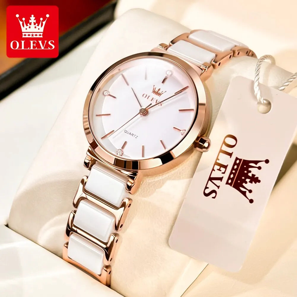 Luxury Rose Gold Ladies Quartz Watch