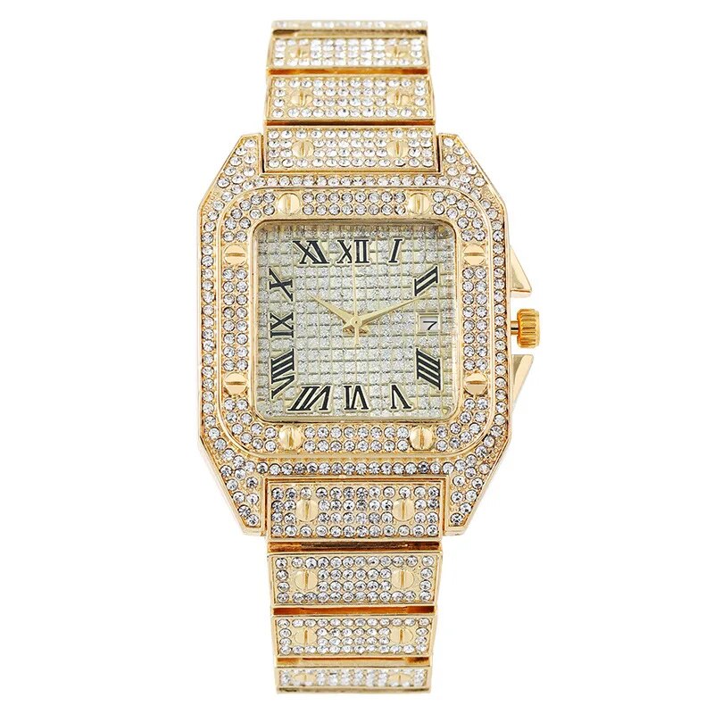 Luxury Diamond Square Watch