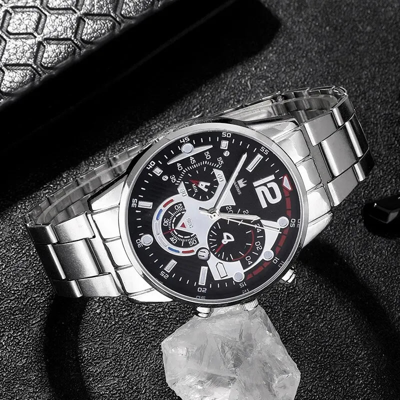 Luxury Men's Stainless Steel Quartz Watch