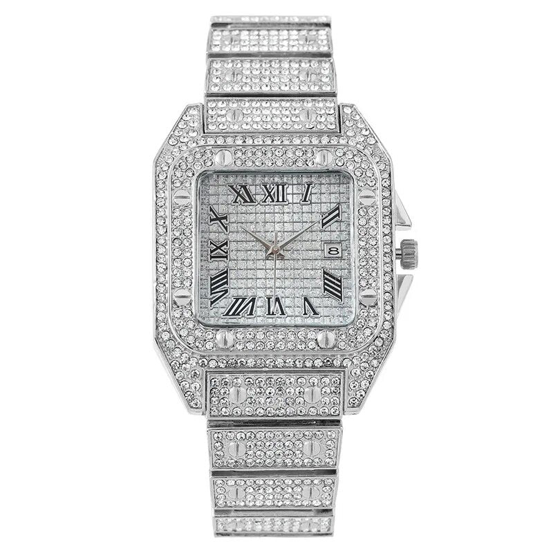 Luxury Diamond Square Watch