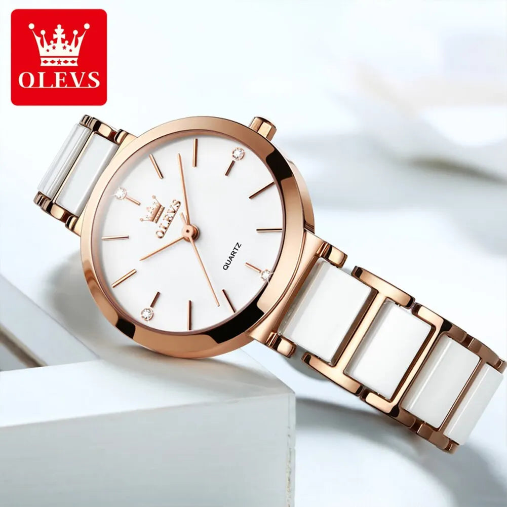 Luxury Rose Gold Ladies Quartz Watch