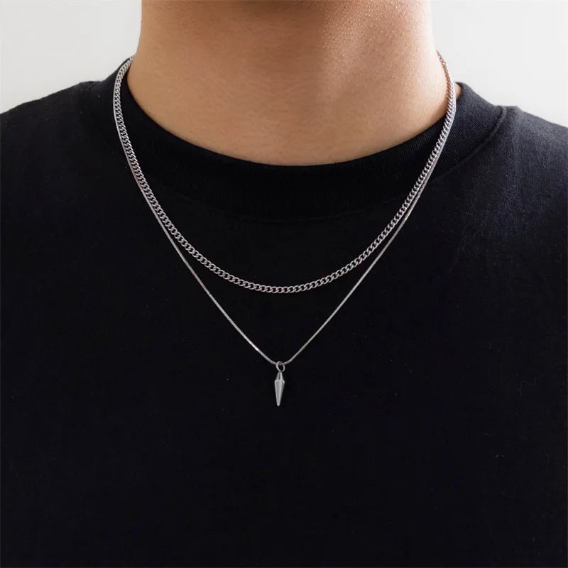 Stainless Steel Metal Thin Snake Chain Necklace