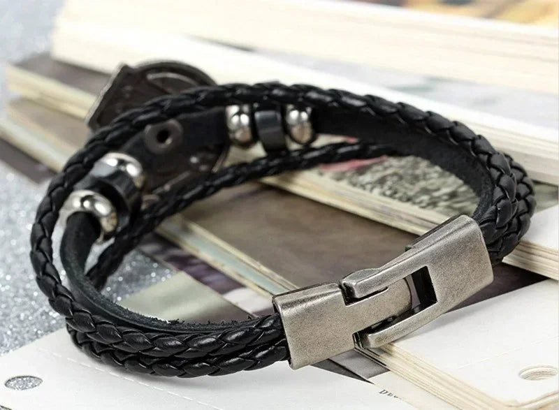 Delysia King Vintage Poker Leather Bracelet