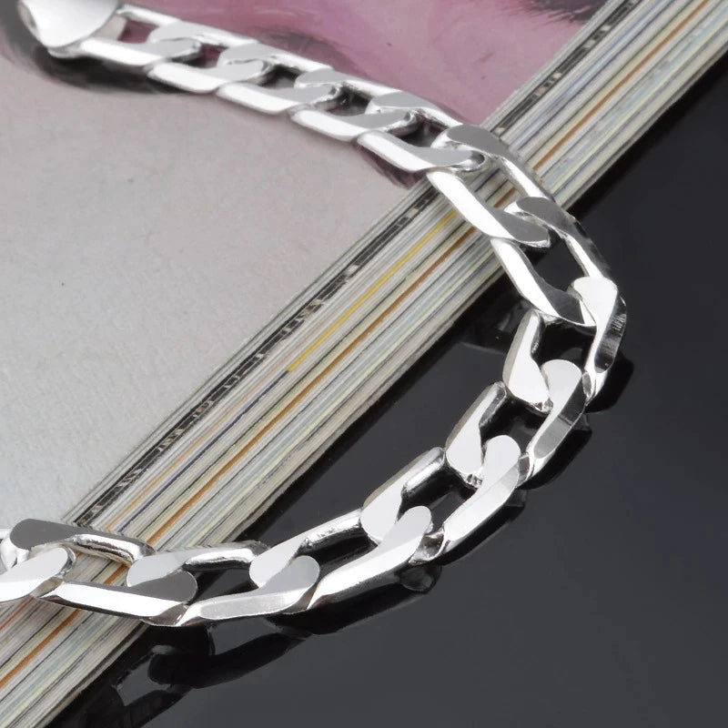 925 Sterling Silver Sideways Bracelet