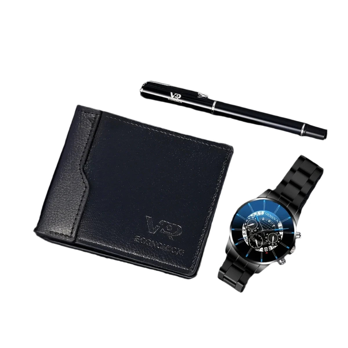 Luxury Watch Pen Wallet Set Father's Day Gift