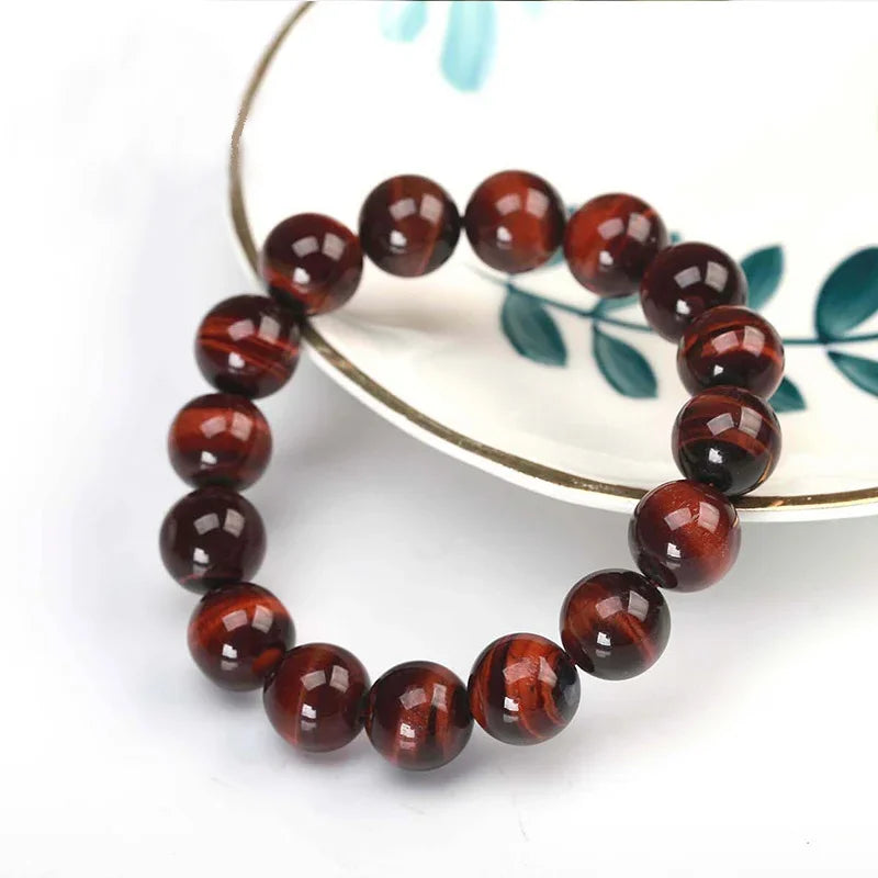 Red Tiger Eye Stone Rosary Bracelet