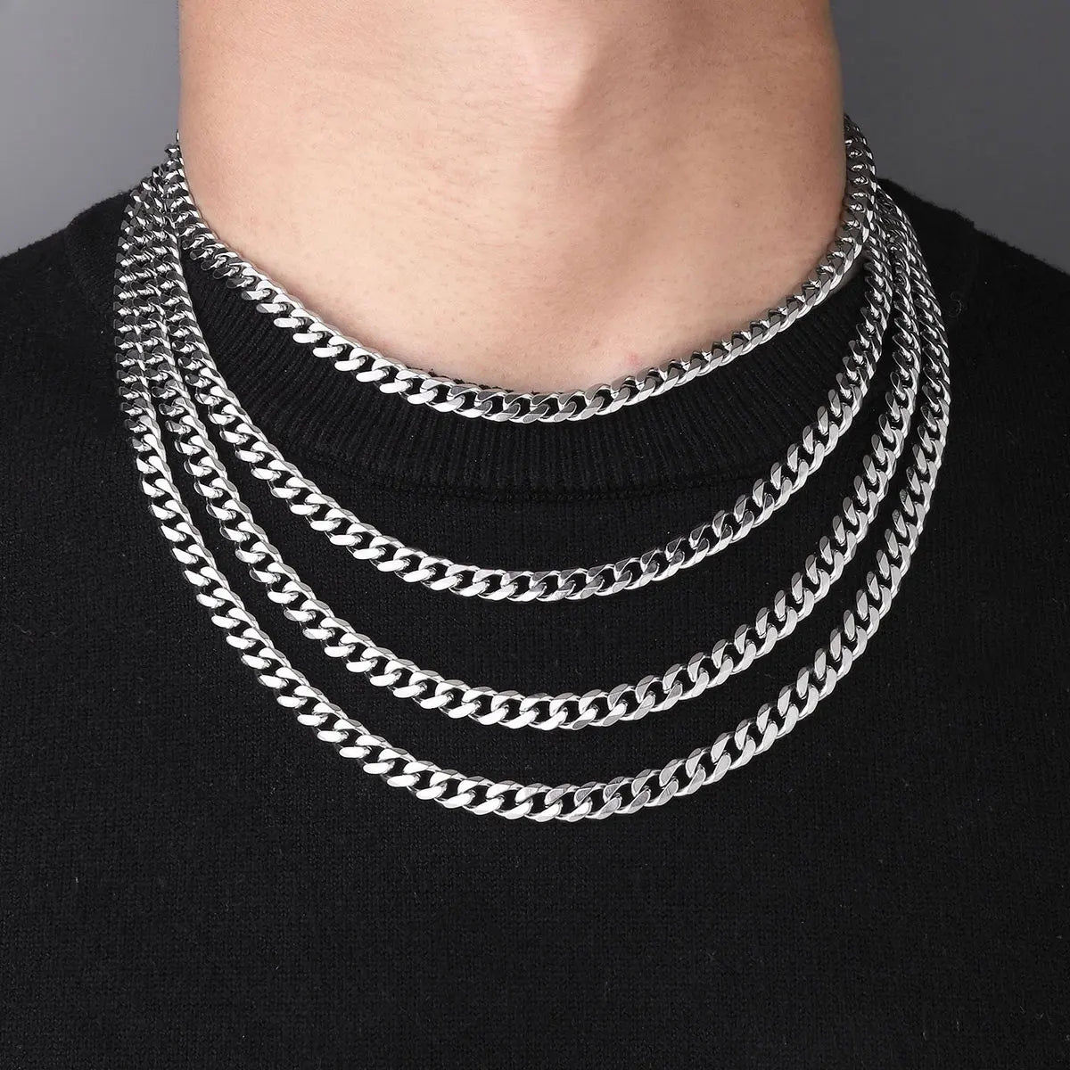 Stainless Steel Hip Hop Cuban Chain Necklace