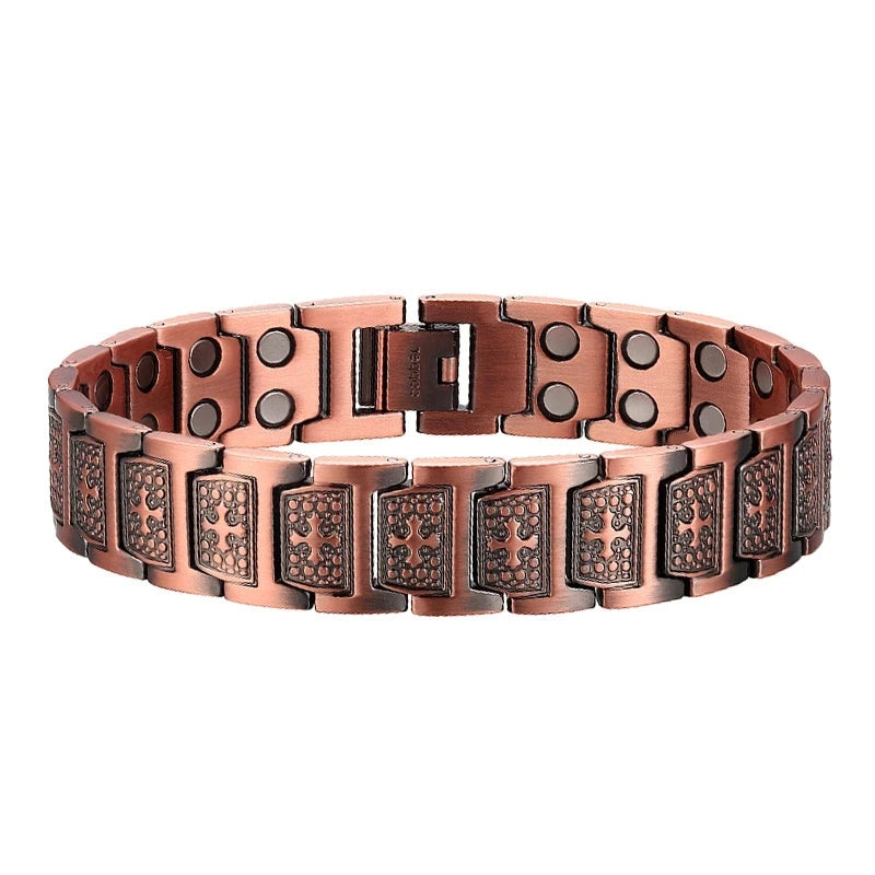 Metal Healing Magnetic Cross Wristband for Men