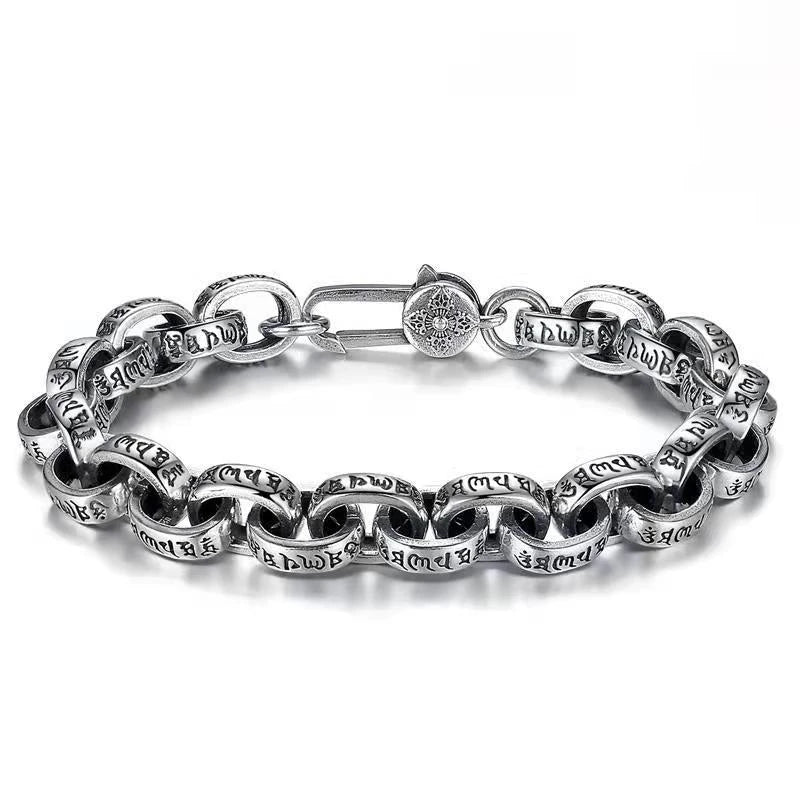 S925 Silver Six-Character Mantra Bracelet