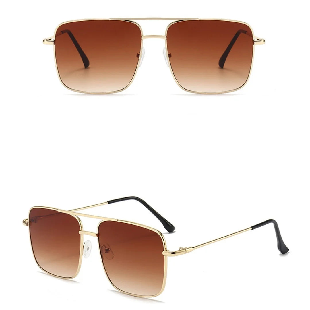 Trendy Double Beam Square Sunglasses