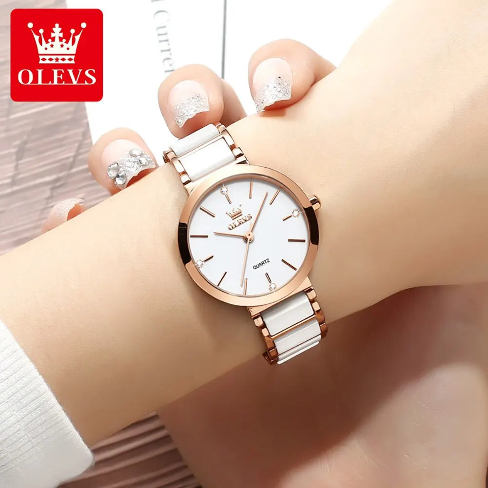 Luxury Rose Gold Ladies Quartz Watch