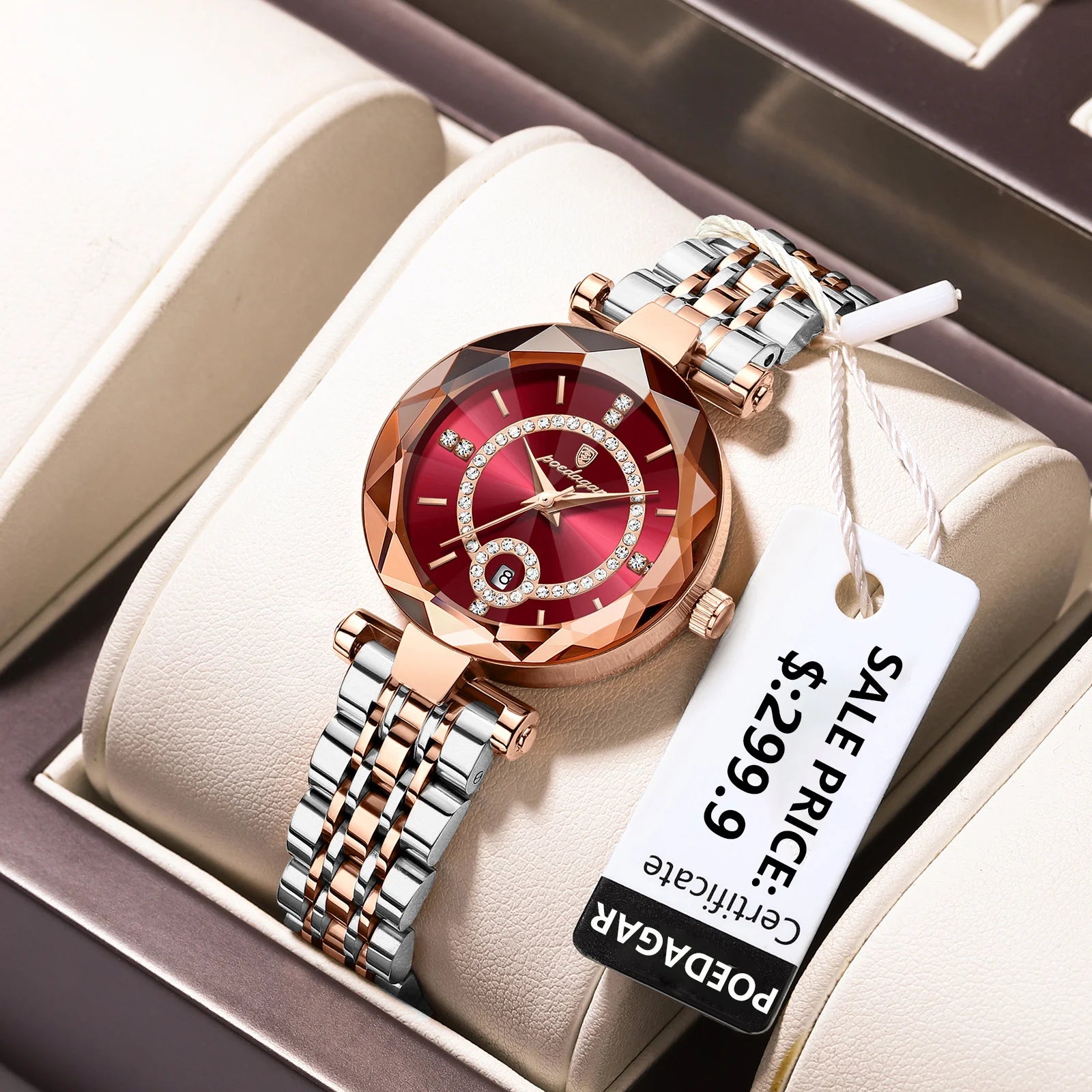 High-Quality Diamond Ladies Quartz Watch