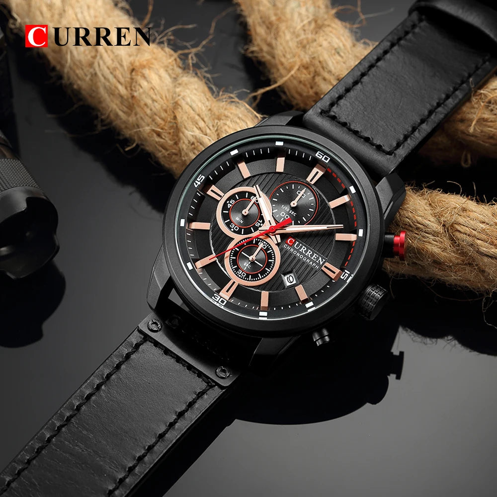 Male Chronograph Sport Wrist Watch