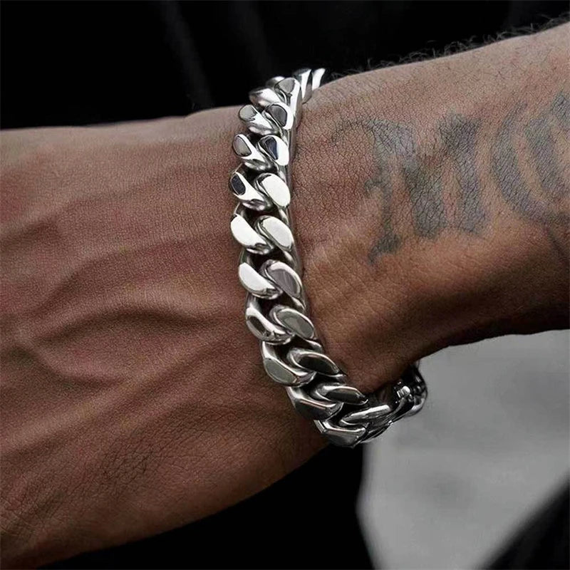 Stainless Steel Cuban Chain Bracelet