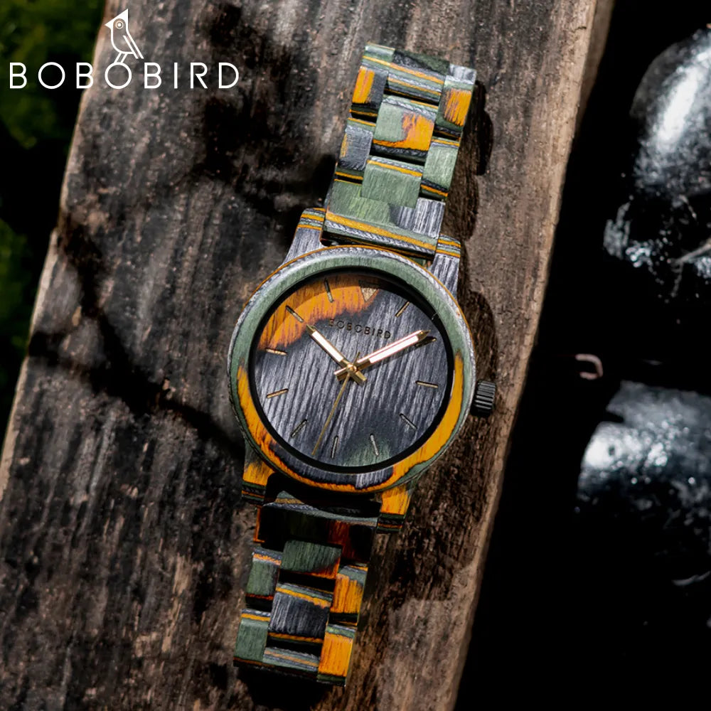 Colored Wood Men Quartz BOBO BIRD Watch