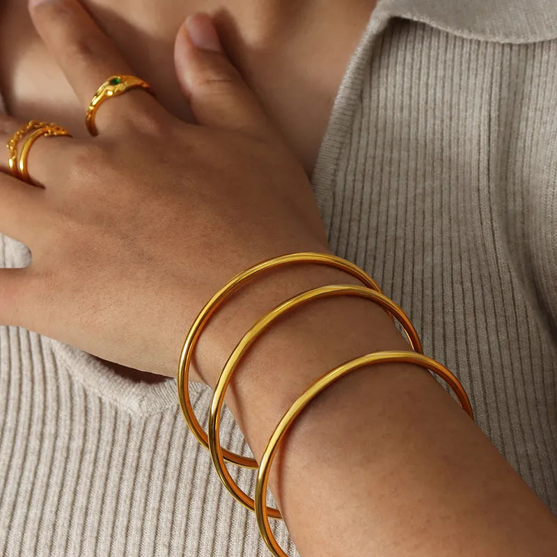 Simple Round  Women's Bangles