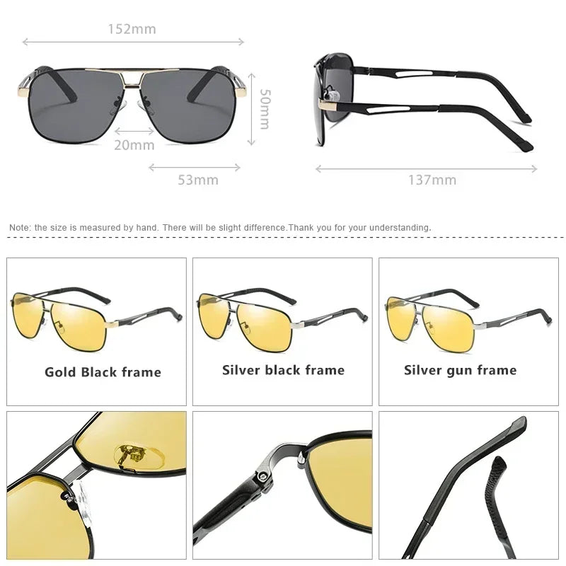 Luxury Polarized Square Sunglasses