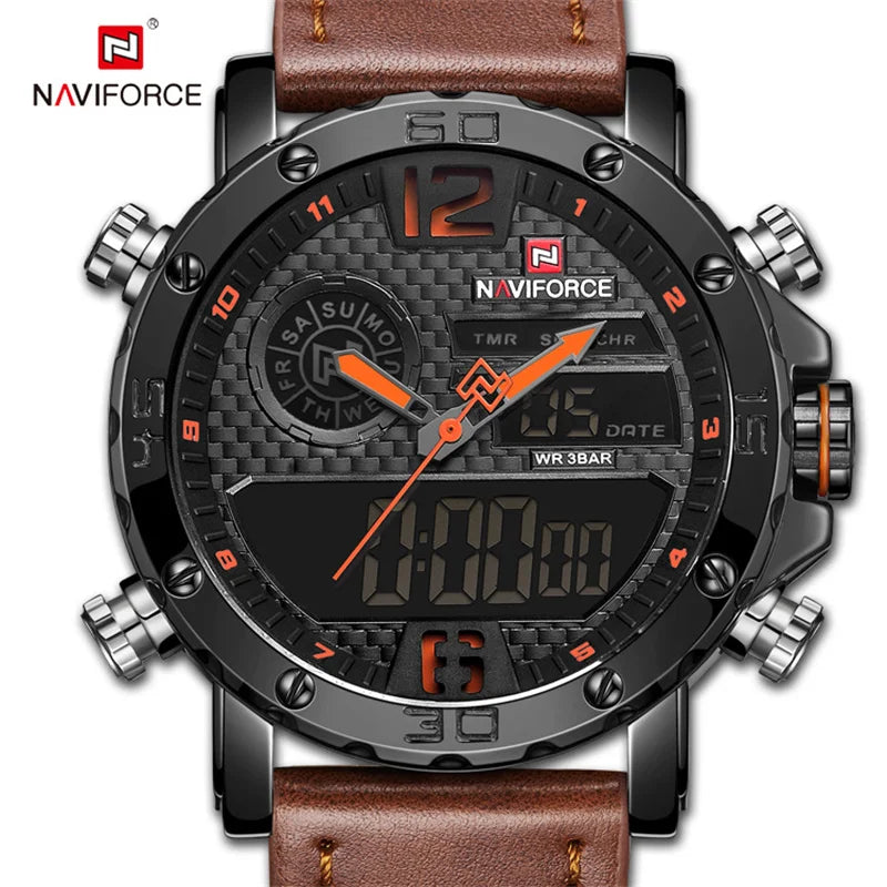 Luxury Leather Sports Watch