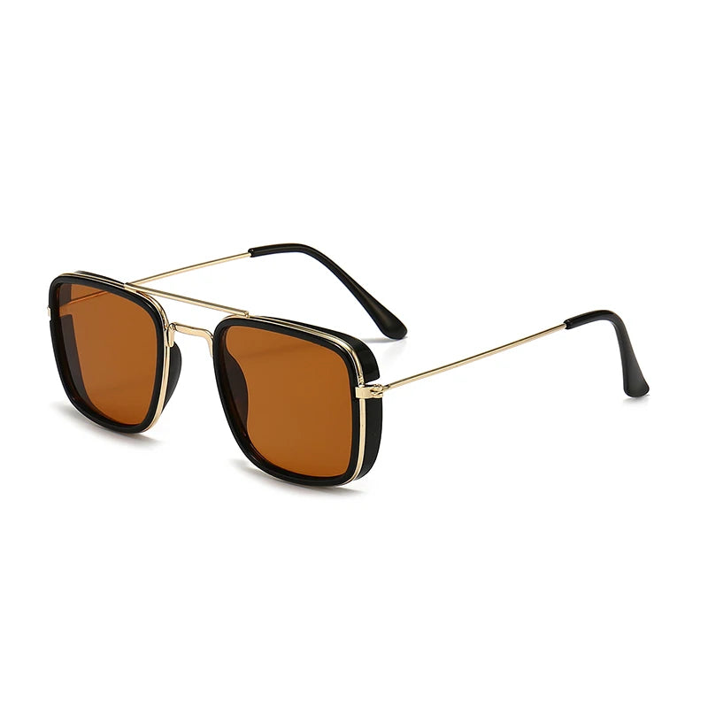 Retro Metal Square Sunglasses