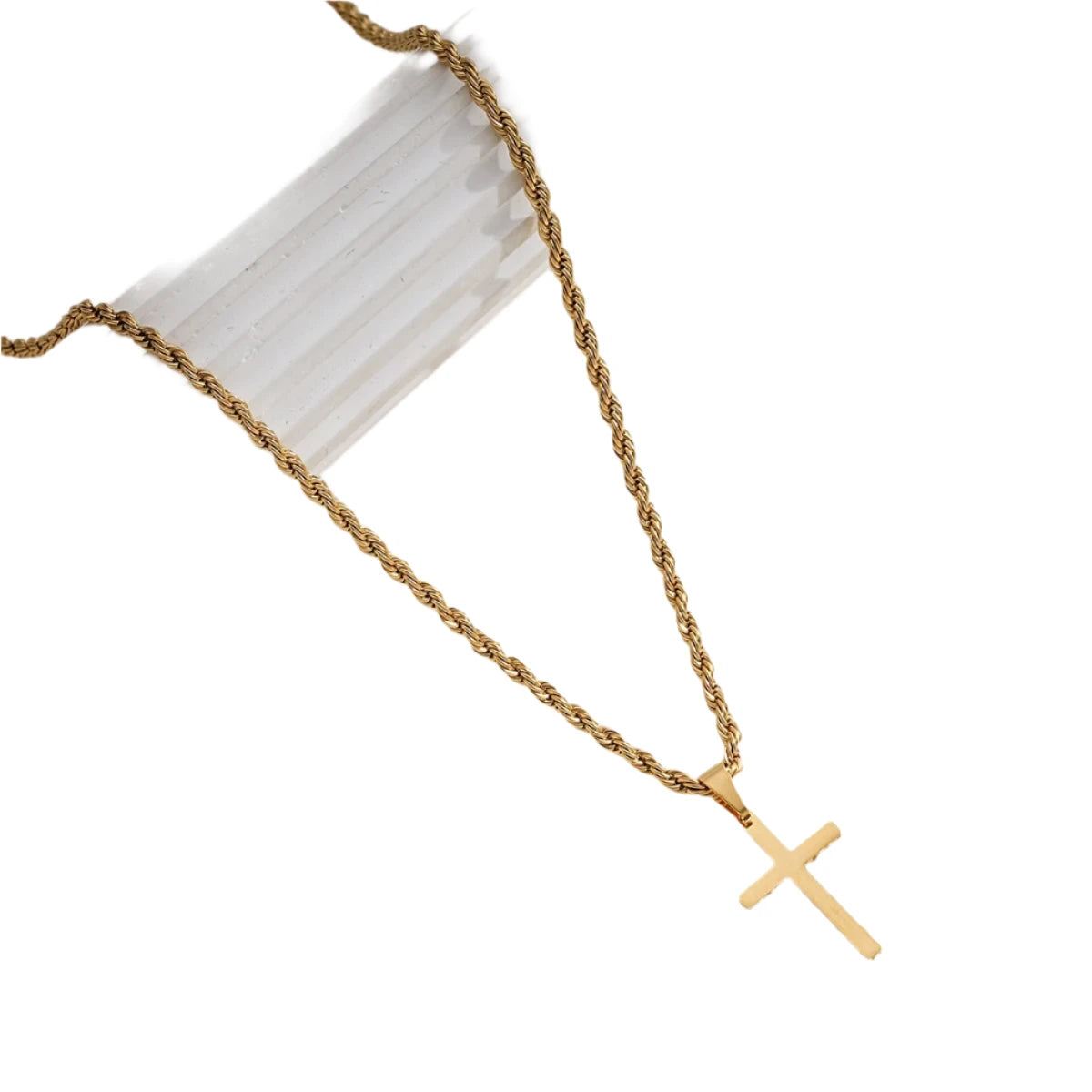 Minimalist Gold Cross Pendant Necklace