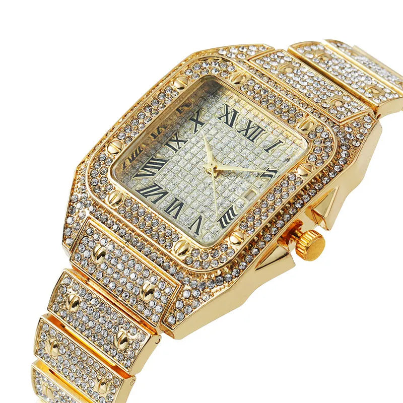 Luxury Diamond Square Watch